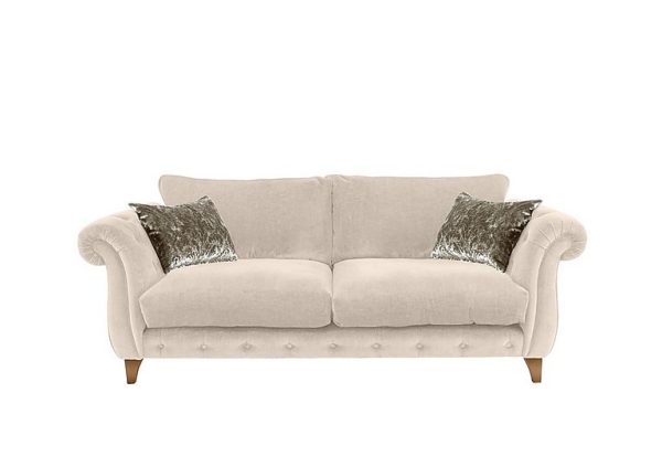 Boutique Palace Fabric 3 Seater Classic Back Sofa | Bed Sava