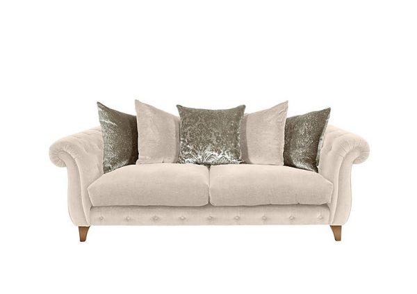 Boutique Palace Fabric 3 Seater Scatter Back Sofa | Bed Sava
