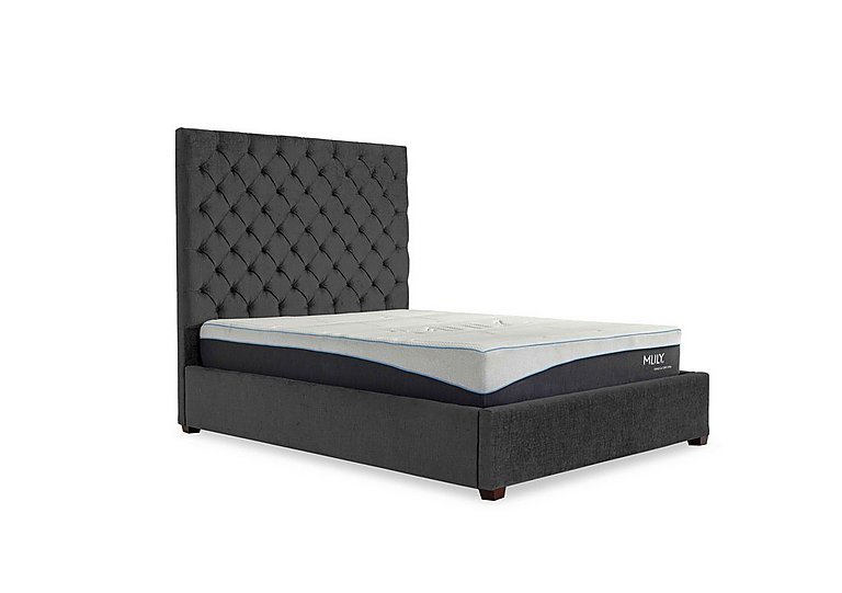 Charlotte 160cm Headboard Manual Ottoman Bed Frame - Double - Sanderson Coal