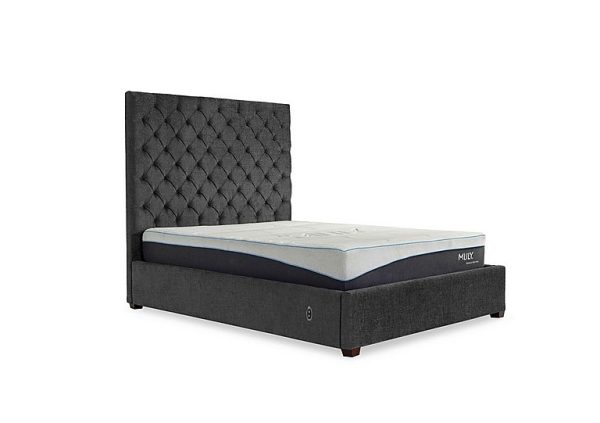 Charlotte 160cm Headboard Electric Ottoman Bed Frame  Super King  Anthracite | Bed Sava