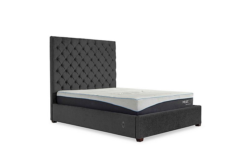 Charlotte 160cm Headboard Electric Ottoman Bed Frame - Double - Sanderson Coal