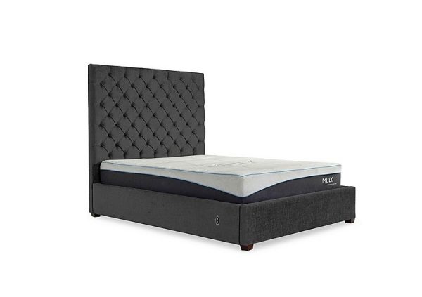 Charlotte 160cm Headboard Electric Ottoman Bed Frame  Super King  Sanderson Coal | Bed Sava