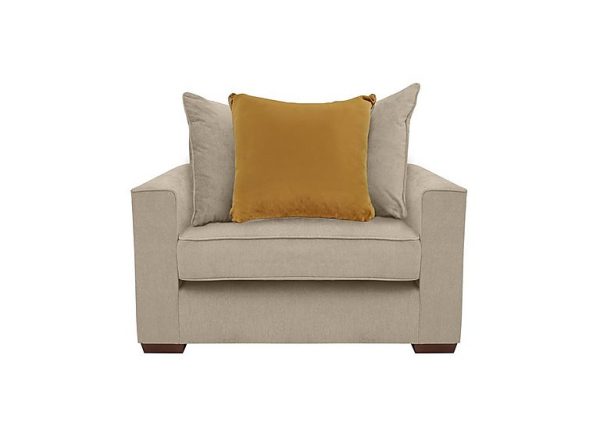 Cory Fabric Scatter Back Chair Bed  Cosmo Linen  Mustard Pack | Bed Sava