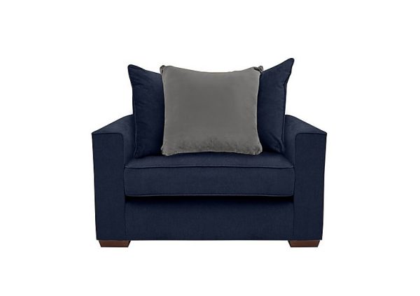 Cory Fabric Scatter Back Chair Bed  Cosmo Navy  Slate Pack | Bed Sava