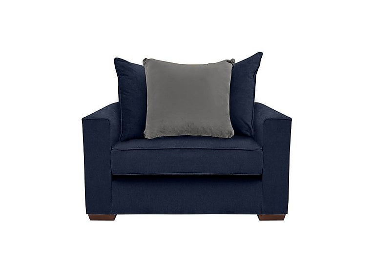 Cory Fabric Scatter Back Chair Bed - Cosmo Navy & Slate Pack