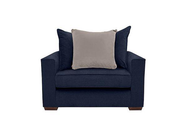 Cory Fabric Scatter Back Chair Bed  Cosmo Navy  Stone Pack | Bed Sava