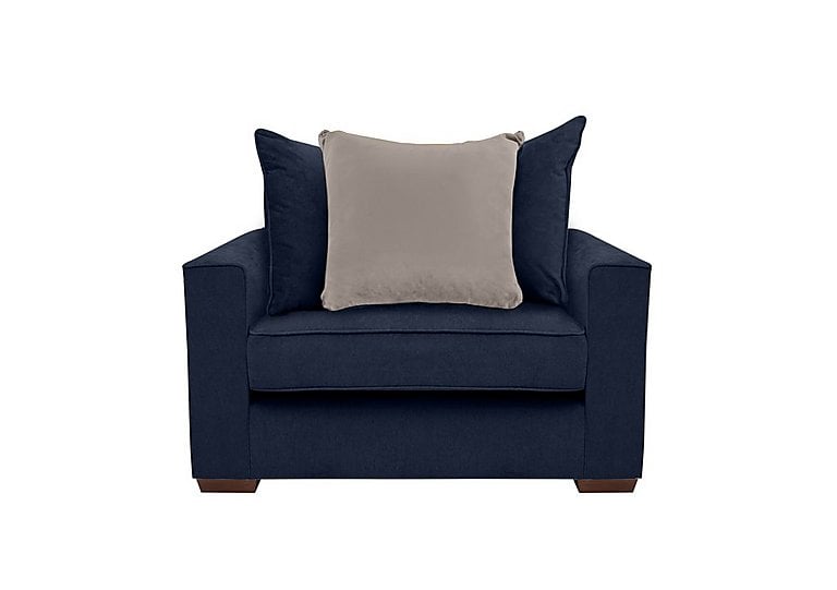 Cory Fabric Scatter Back Chair Bed - Cosmo Navy & Stone Pack