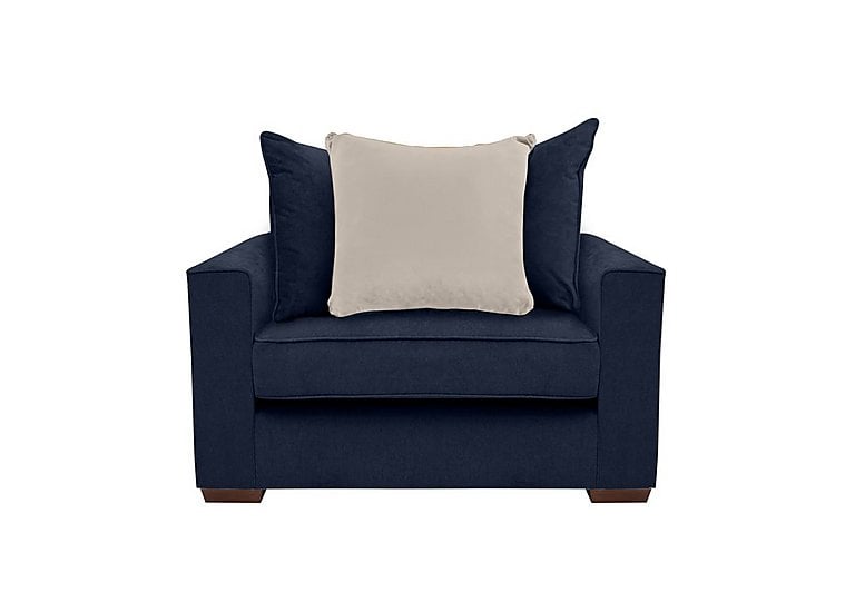 Cory Fabric Scatter Back Chair Bed - Cosmo Navy & Taupe Pack