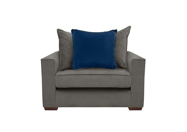 Cory Fabric Scatter Back Chair Bed  Cosmo Pewter  Blue Pack | Bed Sava