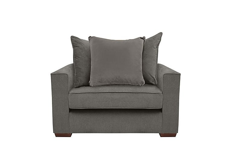 Cory Fabric Scatter Back Chair Bed - Cosmo Pewter & Grey Pack