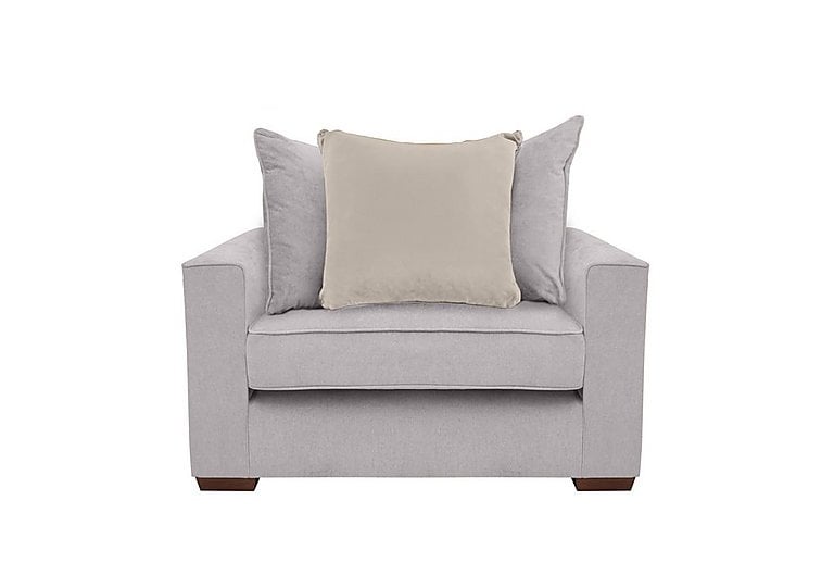 Cory Fabric Scatter Back Chair Bed - Cosmo Silver & Cream Pack