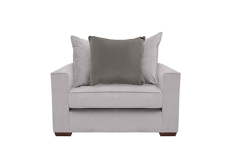 Cory Fabric Scatter Back Chair Bed - Cosmo Silver & Grey Pack