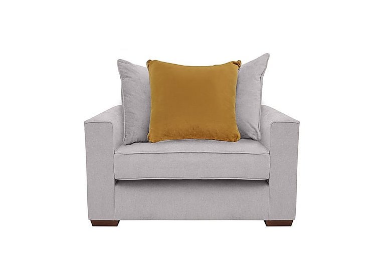 Cory Fabric Scatter Back Chair Bed - Cosmo Silver & Mustard Pack