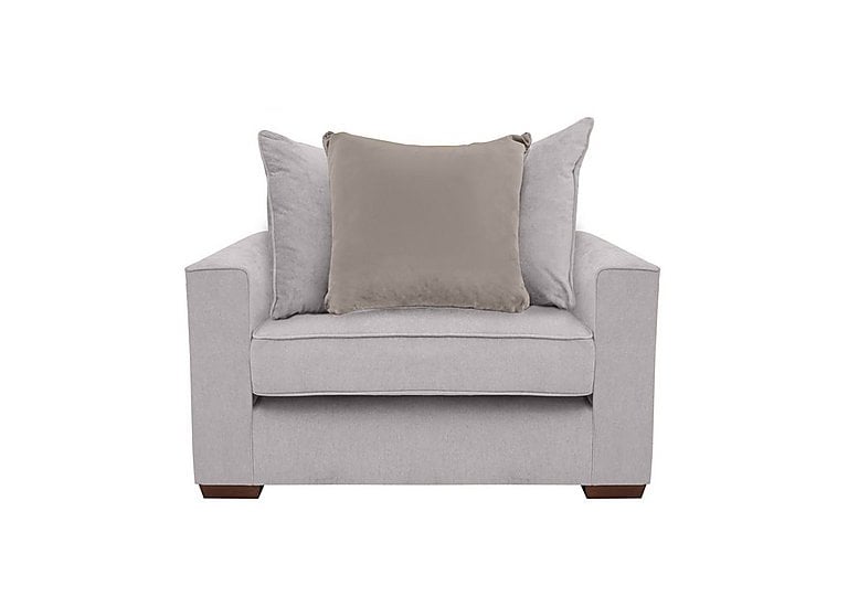 Cory Fabric Scatter Back Chair Bed - Cosmo Silver & Natural Pack