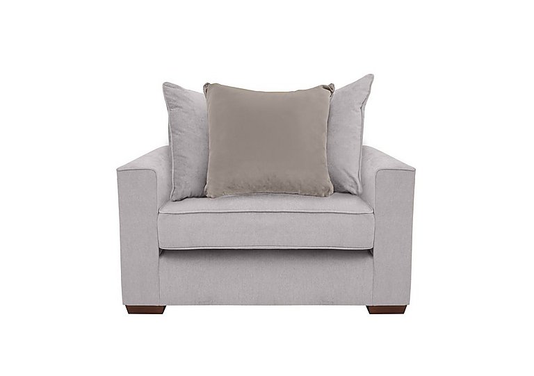 Cory Fabric Scatter Back Chair Bed - Cosmo Silver & Stone Pack