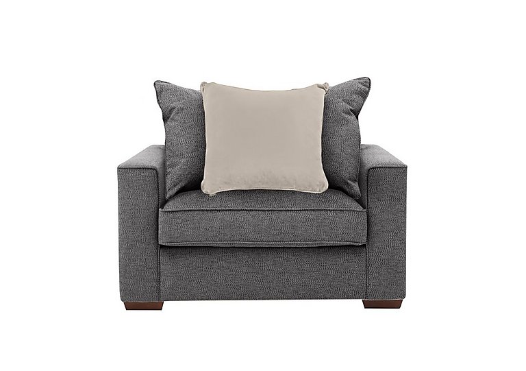 Cory Fabric Scatter Back Chair Bed - Dallas Charcoal & Cream Pack