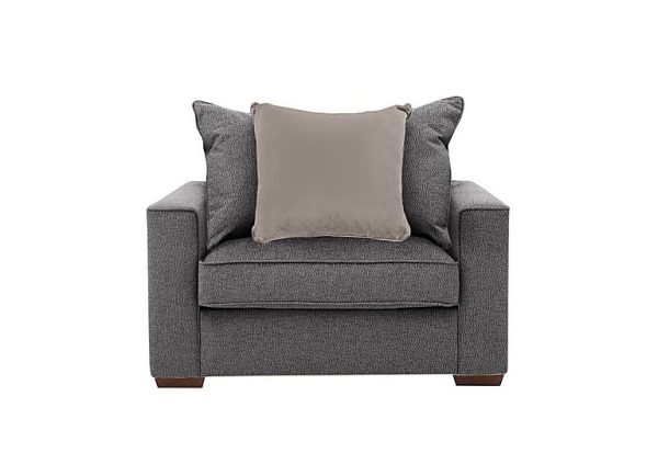 Cory Fabric Scatter Back Chair Bed  Dallas Charcoal  Stone Pack | Bed Sava