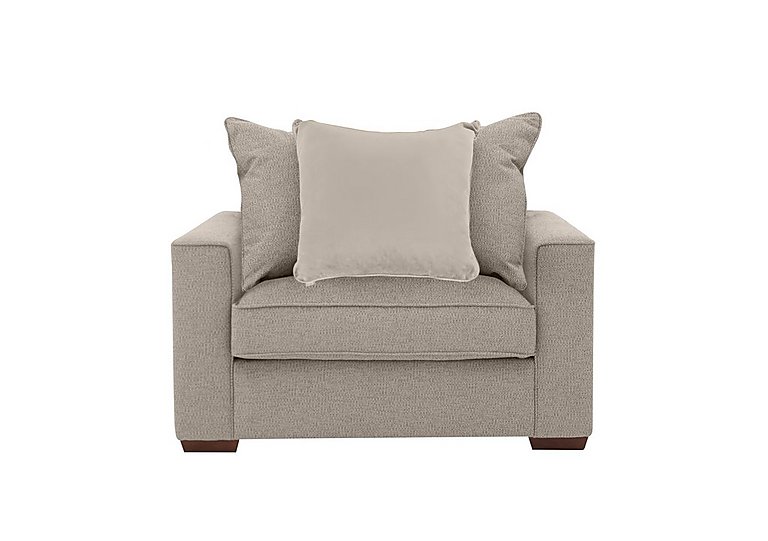 Cory Fabric Scatter Back Chair Bed - Dallas Natural & Cream Pack