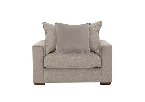 Cory Fabric Scatter Back Chair Bed  Dallas Natural  Natural Pack | Bed Sava