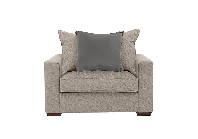 Cory Fabric Scatter Back Chair Bed - Dallas Natural & Slate Pack