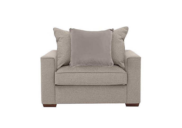 Cory Fabric Scatter Back Chair Bed - Dallas Natural & Stone Pack