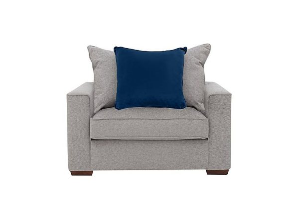Cory Fabric Scatter Back Chair Bed  Dallas Silver  Blue Pack | Bed Sava