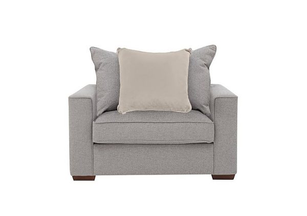 Cory Fabric Scatter Back Chair Bed  Dallas Silver  Cream Pack | Bed Sava