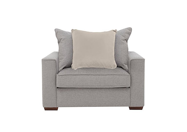 Cory Fabric Scatter Back Chair Bed - Dallas Silver & Cream Pack