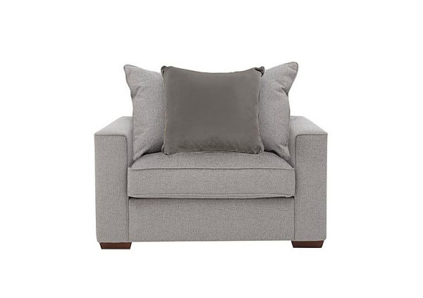 Cory Fabric Scatter Back Chair Bed  Dallas Silver  Grey Pack | Bed Sava