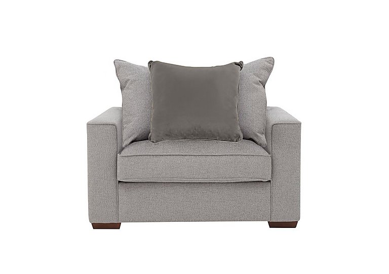 Cory Fabric Scatter Back Chair Bed - Dallas Silver & Grey Pack