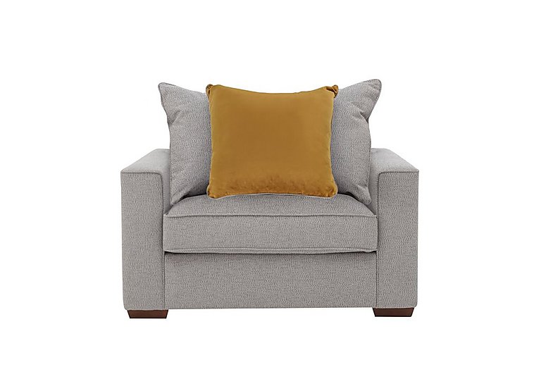 Cory Fabric Scatter Back Chair Bed - Dallas Silver & Mustard Pack