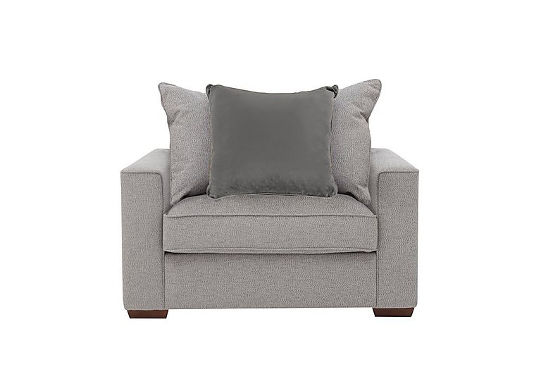 Cory Fabric Scatter Back Chair Bed - Dallas Silver & Slate Pack