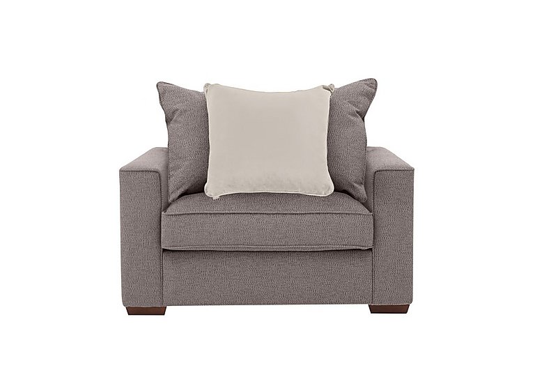 Cory Fabric Scatter Back Chair Bed - Dallas Taupe & Cream Pack