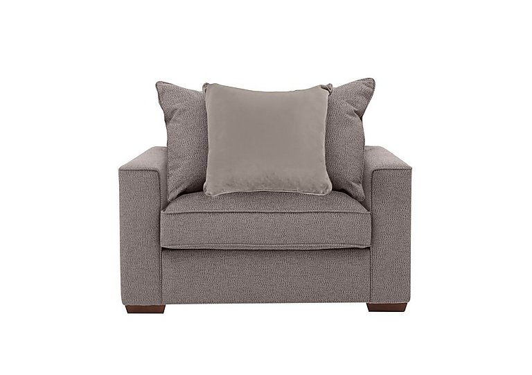 Cory Fabric Scatter Back Chair Bed - Dallas Taupe & Stone Pack