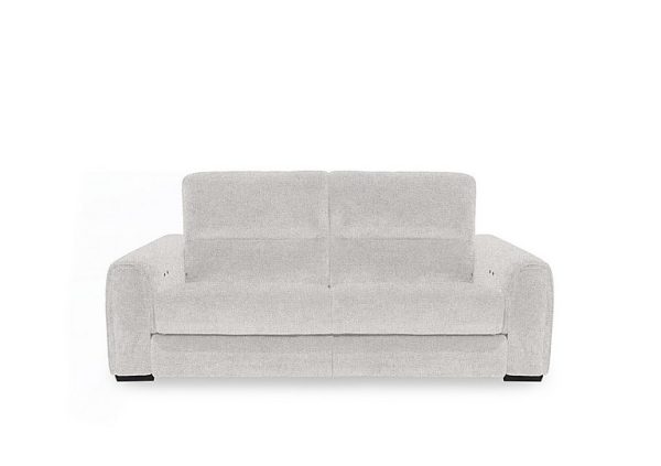 Flex Fabric 2 Seater Power Recliner Sofa with Storage Arms | Bed Sava