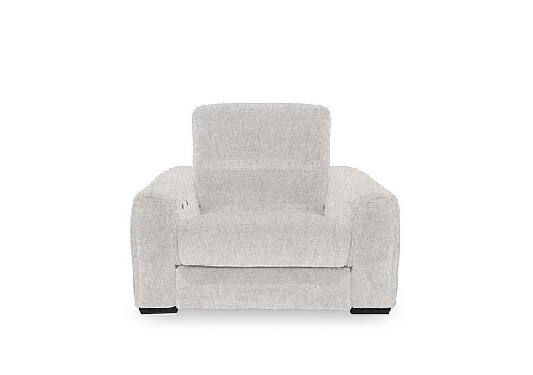 Flex Fabric Power Recliner Armchair with Storage Arms