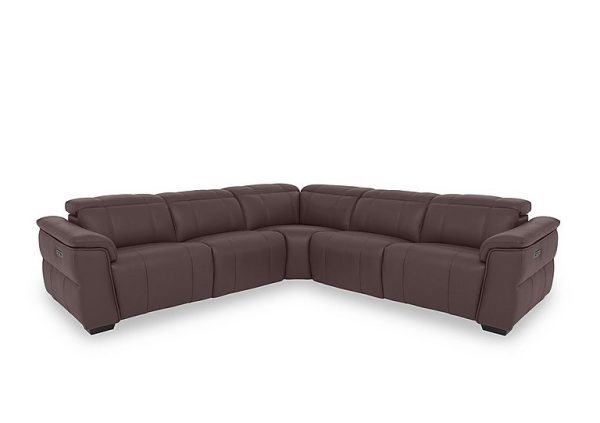 Inca NC Leather Large Power Recliner Corner Sofa with Power Headrests | Bed Sava