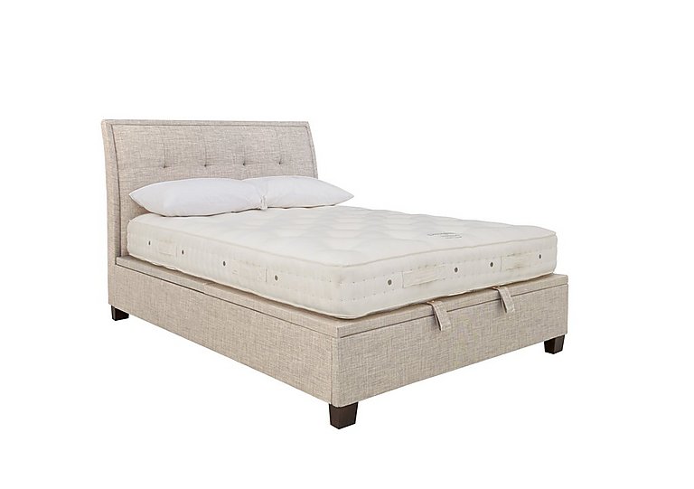 Miles Ottoman Bed Frame - Double - Oatmeal