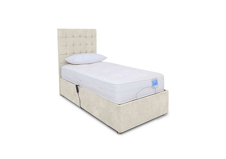 Sleep Story - Natural Comfort Adjustable Divan Bed With No Storage - Single - Lace Ivory