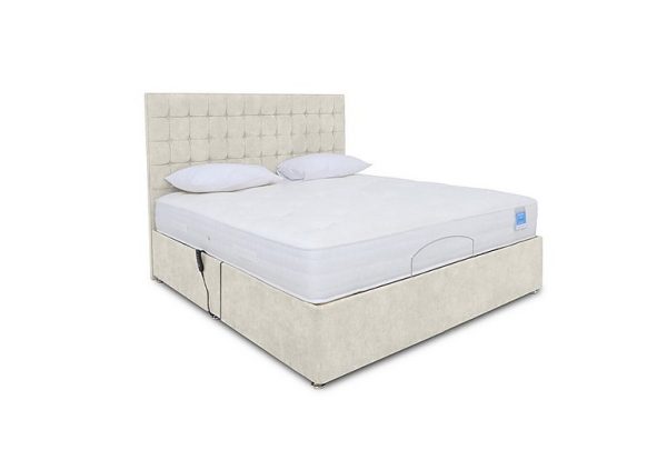 Sleep Story  Natural Comfort Adjustable Divan Bed With No Storage  Small Double  Lace Ivory | Bed Sava
