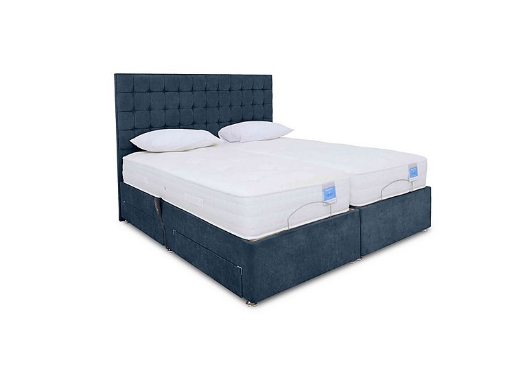 Sleep Story - Natural Comfort Adjustable Soft Divan Bed With 2 Drawer Storage - King Size