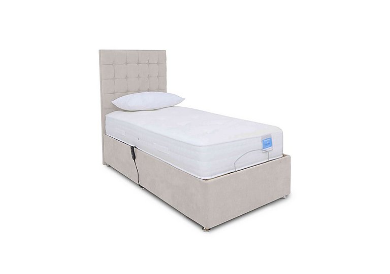 Sleep Story - Natural Comfort Adjustable Divan Bed With 2 Drawer Storage - Small Single - Plush Argent