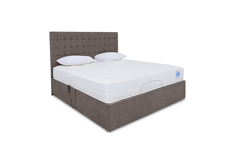 Sleep Story - Natural Comfort Adjustable Divan Bed With 2 Drawer Storage - Small Double - Plush Mole