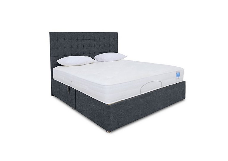 Sleep Story - Natural Comfort Adjustable Soft Divan Bed With 2 Drawer Storage - Small Double - Carbon