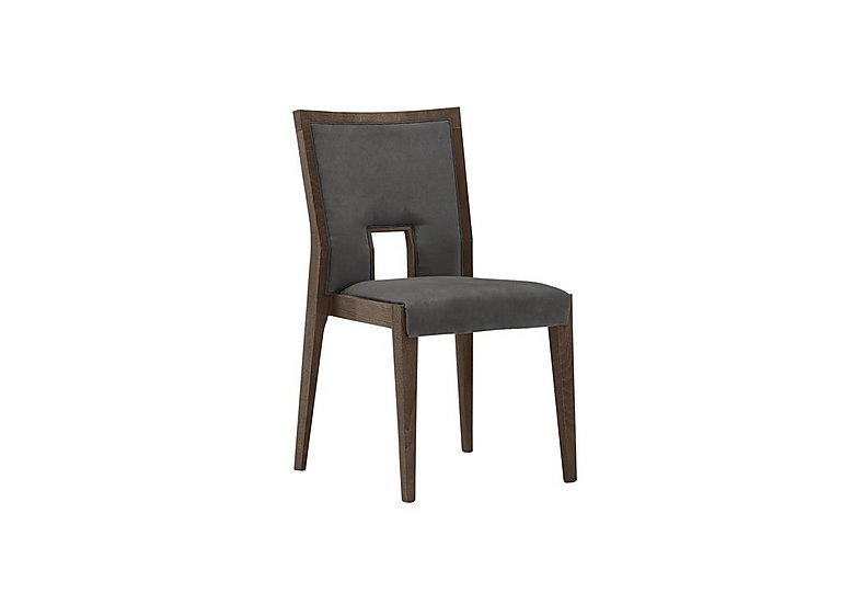 Palazzo Ambra Dining Chair in Dark Walnut - Aquos Dark Grey