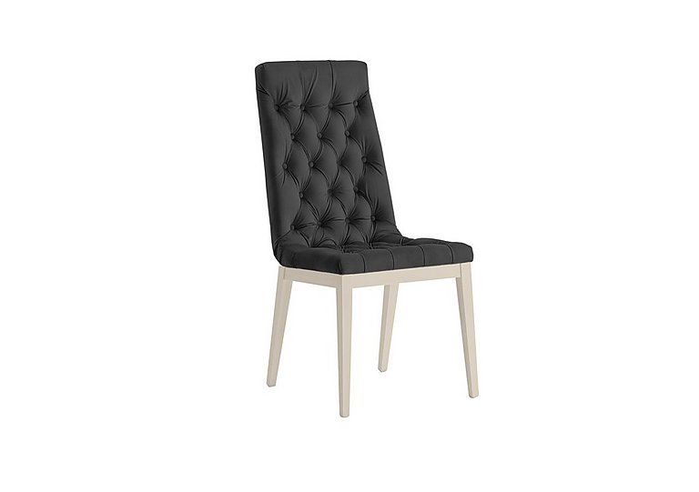 Palazzo Capitonne Buttoned Dining Chair in Sand Birch - Scarlet Dark Grey