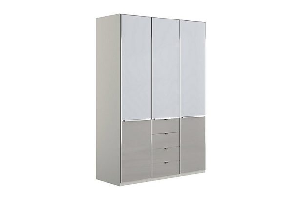 Wiemann  Santa Cruz 150cm 4 Drawer 3 Door Combi Wardrobe  Two ToneGrey | Bed Sava