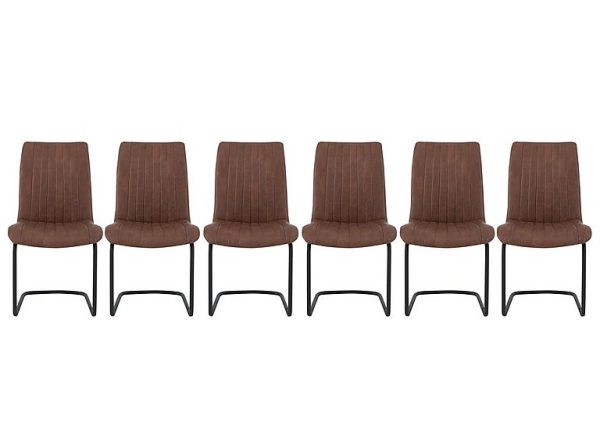Bodahl  Terra Set of 6 Fixed Dining Chairs  Cognac | Bed Sava