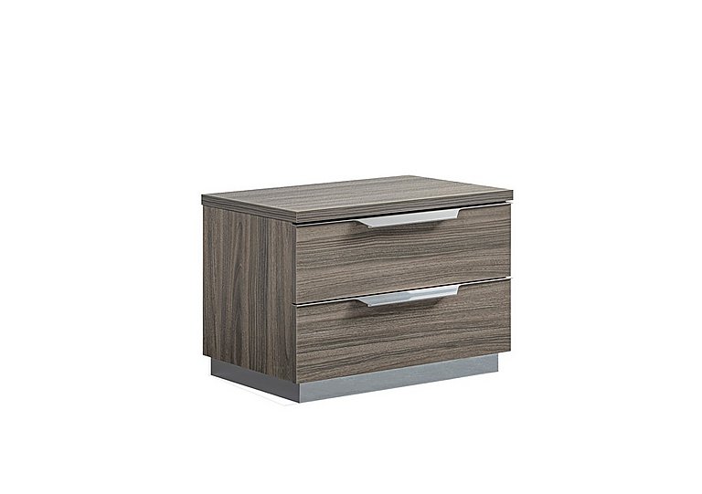 Venezia 2 Drawer Large Bedside Cabinet - Grey