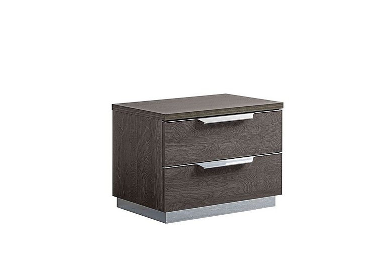 Venezia 2 Drawer Large Bedside Cabinet - Silver Birch